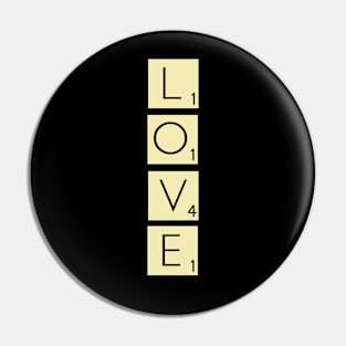 Scrabble Love Pin