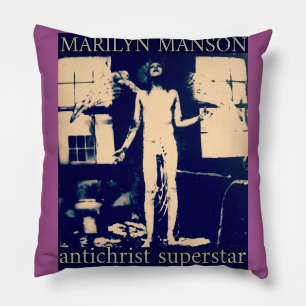 Marilyn Manson - Antichrist Superstar shirt Pillow by ArtCoffeeLust