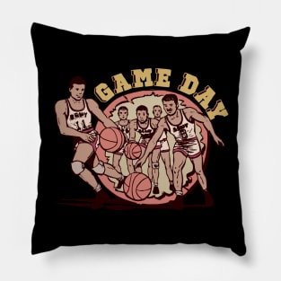 Game Day - Vintage Basketball Pillow