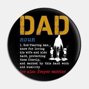 Christian Dad Definition Father's Day Dad Gift Pin