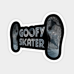 Trippy Geometric Goofy Skater Skateboarder Skateboarding Magnet