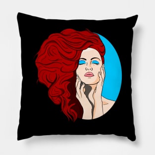 Redhead Woman Pillow