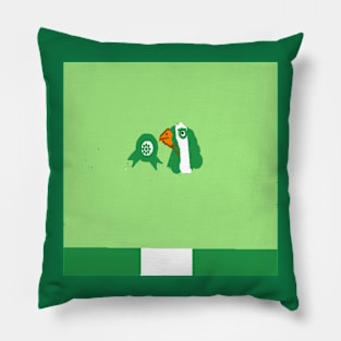 Sporty Nigerian Design on Green Background Pillow