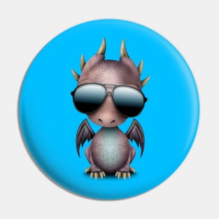 Baby Dragon Wearing Sunglasses Pin