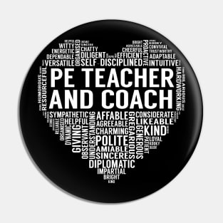 Pe Teacher And Coach Heart Pin