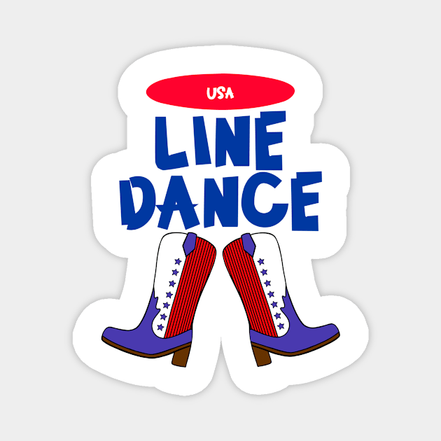 USA LINE Dancer Magnet by SartorisArt1