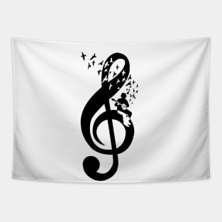 Treble Clef - Banjo Tapestry