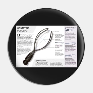 Informational Obstetric Forceps Poster Pin