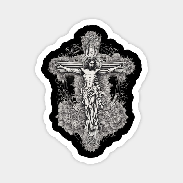 Jesus Christ Believe in Christ and God’s love Magnet by animegirlnft