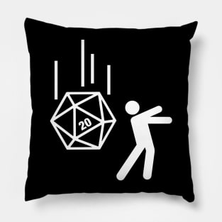 Funny Dodging Critical Hit D20 Polyhedral Dice Tabletop RPG Gaming Pillow