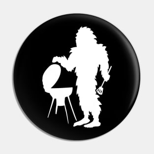 Funny Bigfoot Cooking Chef Pin