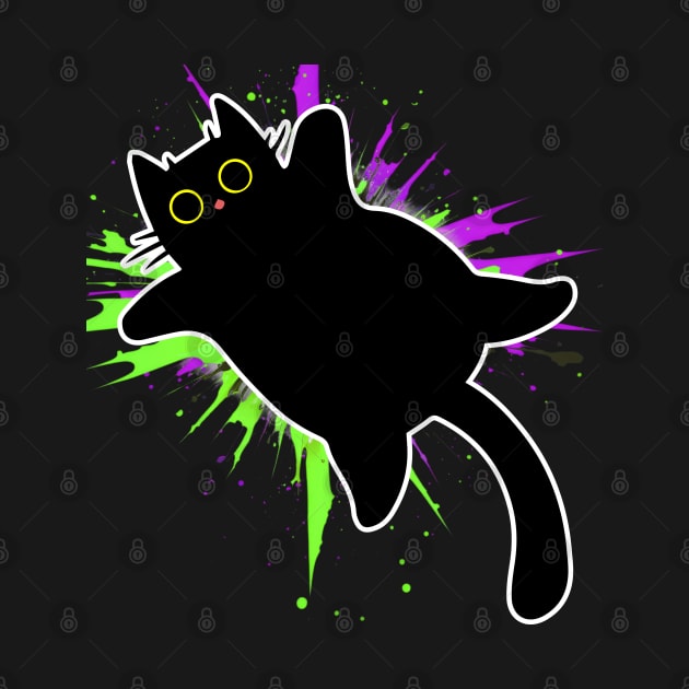 Funky Paint Explosion by Black Cat by vystudio