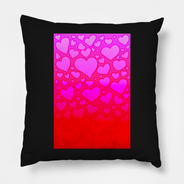 BUBBLY HEART GRADIENT GREETING CARD PLUS Pillow by KO-of-the-self