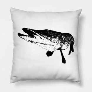 Pike black design Pillow