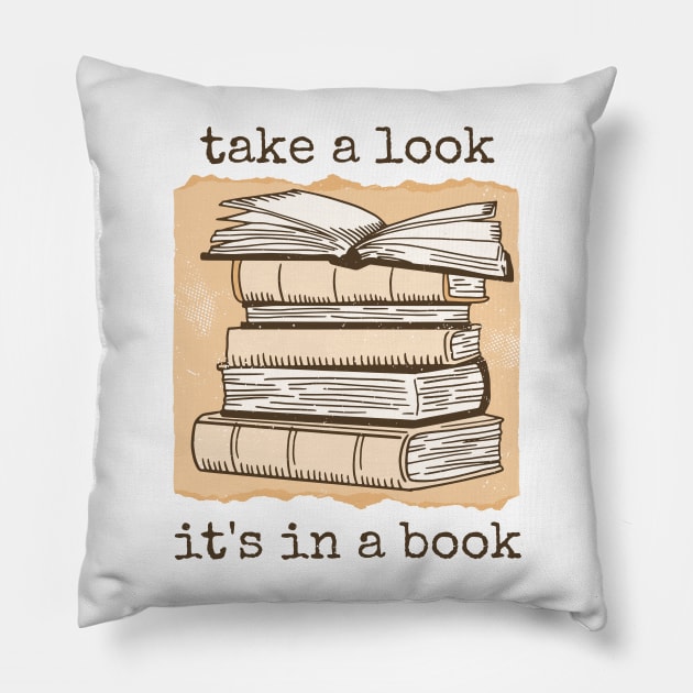 Take a Look, it's In a Book Pillow by Stevendan