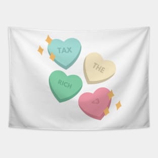 tax the rich candy hearts Tapestry