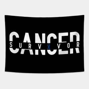 Colon Cancer Survivor - Dark Blue Ribbon Tapestry