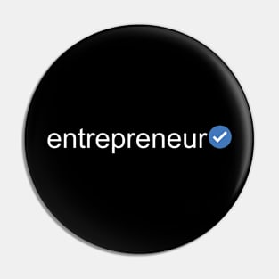 Verified Entrepreneur (White Text) Pin