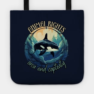 orca end captivity, animal rescuer, animal rights Tote