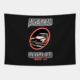 Classic car Design 2020 vintage modern neon lights Tapestry