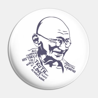 GANDHI Truth and Love Pin