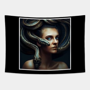 woman with snakes Tapestry
