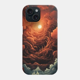 The Red Sun and the Ancient Gods Phone Case