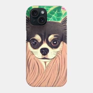 Tropical Cute Long Haired Chihuahua Dog Puppy Phone Case