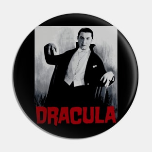 Dracula Vintage Poster Design Pin