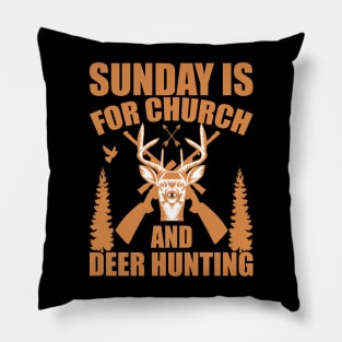 Deer Hunting T - Shirt Design Pillow