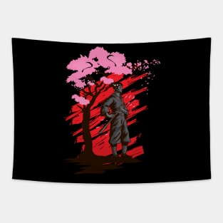 Samurai Sakura Tapestry