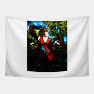 Red Forest FIGURE ADDITION PRINT. Tapestry