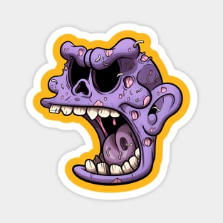 Zombie Head With Maggots Magnet