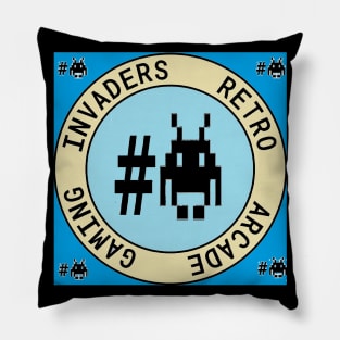 Space Invaders Retro Arcade Gaming by LowEndGraphics Pillow