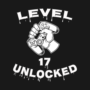 Level 17 Unlocked - Funny Mens 17th Birthday Gamer T-Shirt