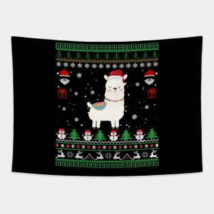 ugly sweater - Llama ugly sweater Tapestry