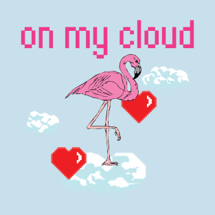 on my cloud Retrowave Lo Fi Vaporwave Aesthetic T-Shirt