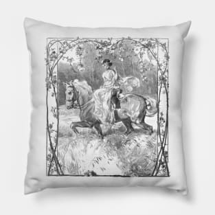 HORSEBACK RIDING GIRL Pillow