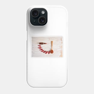 Chili peppers, flakes and hot sauce Phone Case