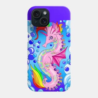 Rainbow seahorse Phone Case