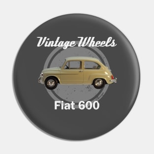 Vintage Wheels Fiat 600 Pin