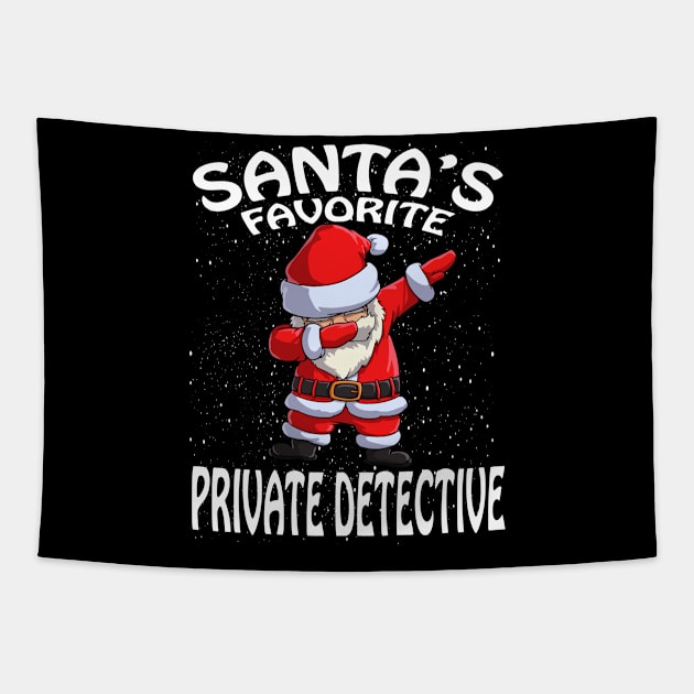 Santas Favorite Private Detective Christmas Tapestry by intelus