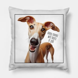 Skinny Minnie Greyhound Dog Pillow