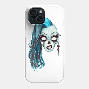 Halloween Zombie Blue Face Phone Case