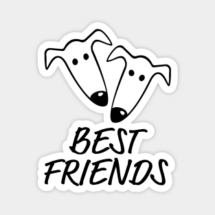 Two Greyhounds Best Friends Magnet