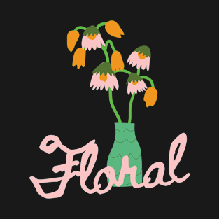 Floral flower vase illustration T-Shirt