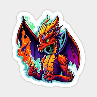 Cartoon fire dragon Magnet