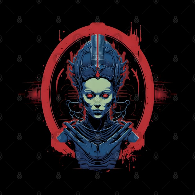 Fierce Sci-Fi Alien Queen of War by AlienQueenApparel