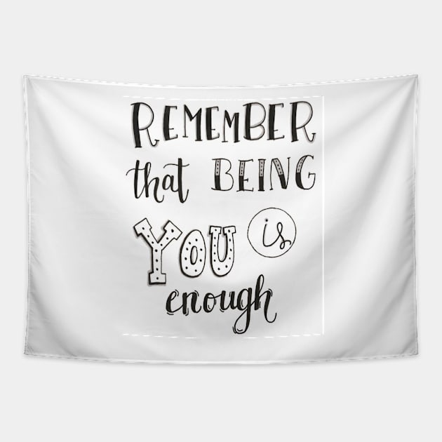 You Are Enough Sticker Tapestry by nicolecella98