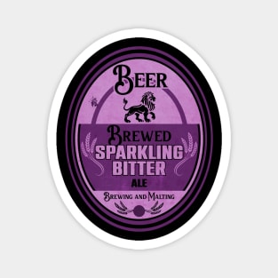 Purple Vintage Brewed Beer Magnet